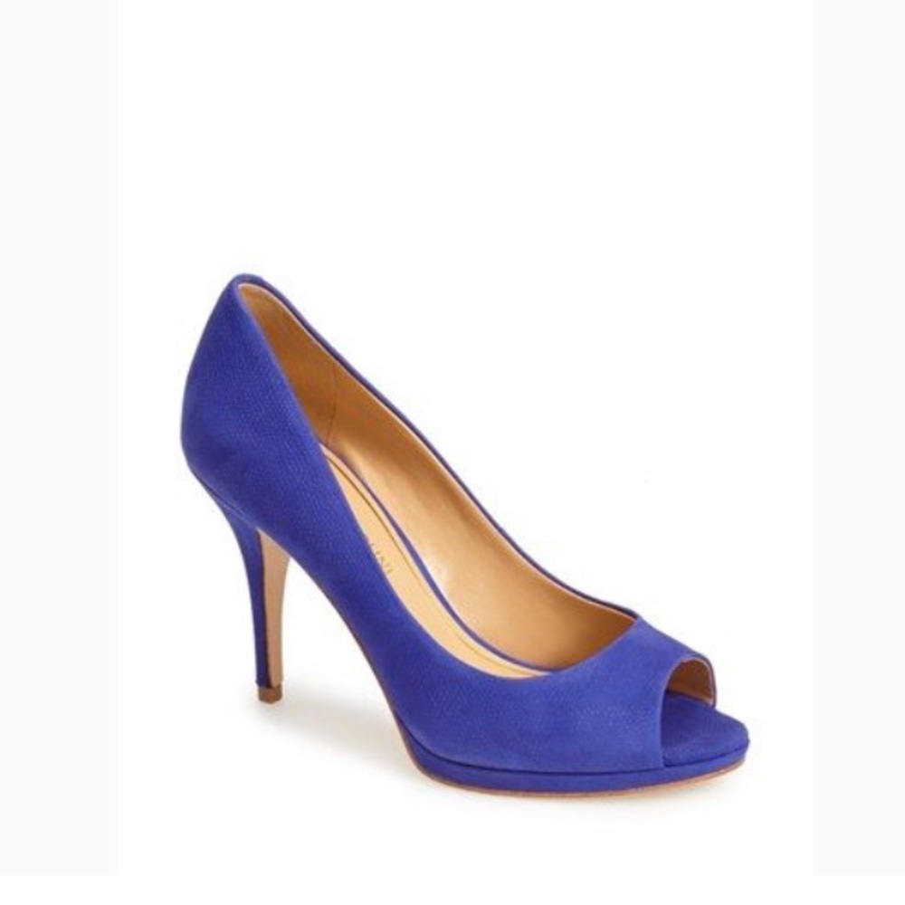 Enzo Angiolini Blue Nolle Peep Toe Pump